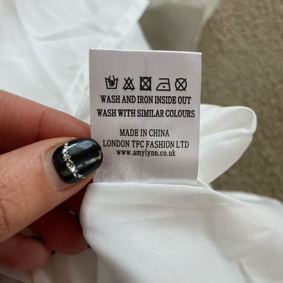 Amy Lynn V-Neck Ruffle Midi Tea Dress Size M NWOT - Picture 8 of 13